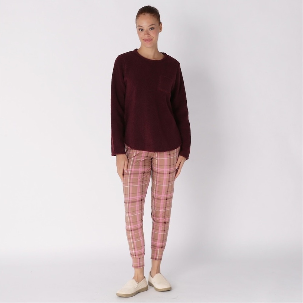 🆕 CUDDL DUDS Cozy Sherpa Top Size L - Picture 5 of 7